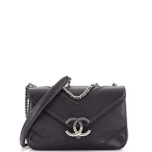 Chanel Large Macro Flap Bag Chevron Caviar